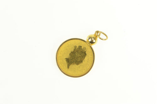 14K 1/20 Oz Australian Nugget Kangaroo 22k Gold Coin Charm/Pendant Yellow Gold