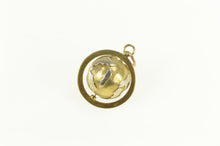 Load image into Gallery viewer, 14K 3D Articulated Globe Earth Spinner Travel Charm/Pendant Yellow Gold