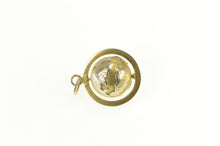 Load image into Gallery viewer, 14K 3D Articulated Globe Earth Spinner Travel Charm/Pendant Yellow Gold