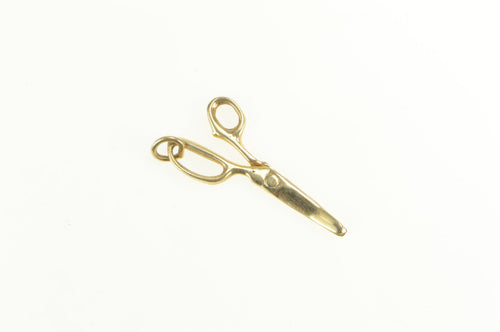 14K 3D Articulated Scissors Hair Dresser Stylist Barber Charm/Pendant Yellow Gold