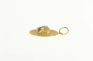 14K 1950's September Birthstone Baby Face Child Charm/Pendant Yellow Gold