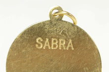 Load image into Gallery viewer, 14K 1950&#39;s September Birthstone Baby Face Child Charm/Pendant Yellow Gold