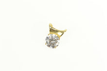 Load image into Gallery viewer, 14K Round Classic Solitaire Simple Statement Pendant Yellow Gold