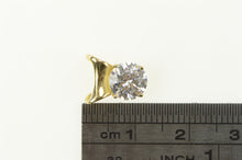 Load image into Gallery viewer, 14K Round Classic Solitaire Simple Statement Pendant Yellow Gold