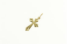 Load image into Gallery viewer, 14K Cross Christian Faith Diamond Cut Charm/Pendant Yellow Gold