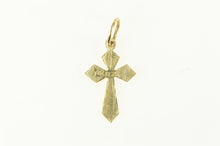 Load image into Gallery viewer, 14K Cross Christian Faith Diamond Cut Charm/Pendant Yellow Gold