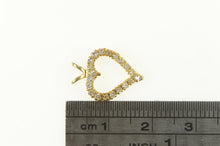 Load image into Gallery viewer, 14K Diamond Heart Love Symbol Classic Pendant Yellow Gold