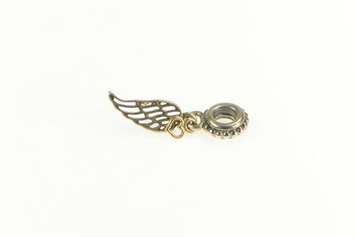 Sterling Silver Pandora Angel Wing and Heart Dangle Charm/Pendant