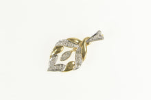 Load image into Gallery viewer, 10K Diamond Dangle Accent Twist Statement Pendant Yellow Gold