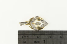 Load image into Gallery viewer, 10K Diamond Dangle Accent Twist Statement Pendant Yellow Gold