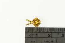 Load image into Gallery viewer, 10K Faceted Cushion Citrine Solitaire Pendant Yellow Gold