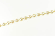 Load image into Gallery viewer, 14K Retro Classic Pearl Beaded Filigree Clasp Necklace 16.5&quot; White Gold
