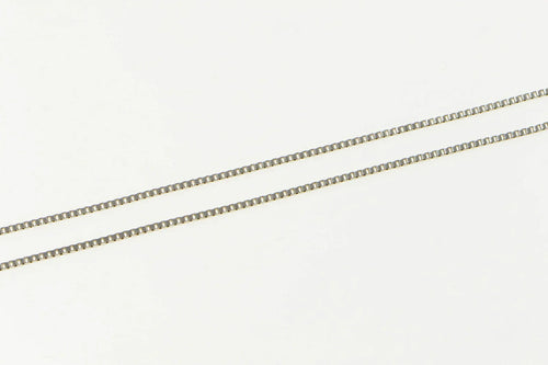 14K 0.8mm Classic Square Chain Box Link Necklace 26.75