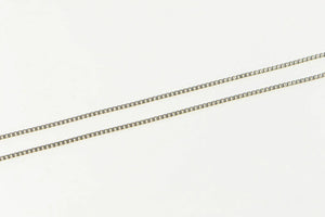 14K 0.8mm Classic Square Chain Box Link Necklace 26.75" White Gold