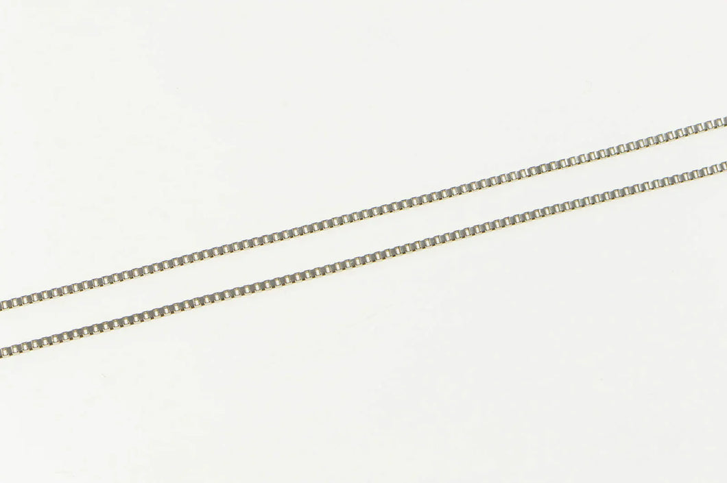 14K 0.8mm Classic Square Chain Box Link Necklace 26.75