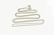 Load image into Gallery viewer, 14K 0.8mm Classic Square Chain Box Link Necklace 26.75&quot; White Gold