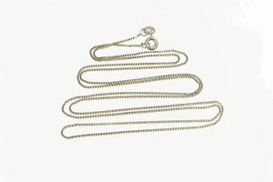 14K 0.8mm Classic Square Chain Box Link Necklace 26.75" White Gold