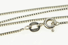 Load image into Gallery viewer, 14K 0.8mm Classic Square Chain Box Link Necklace 26.75&quot; White Gold