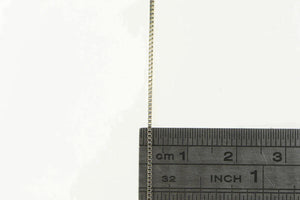 14K 0.8mm Classic Square Chain Box Link Necklace 26.75" White Gold
