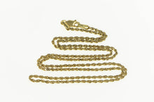 Load image into Gallery viewer, 14K 1.5mm Woven Rope Link Rolling Chain Necklace 18&quot; Yellow Gold