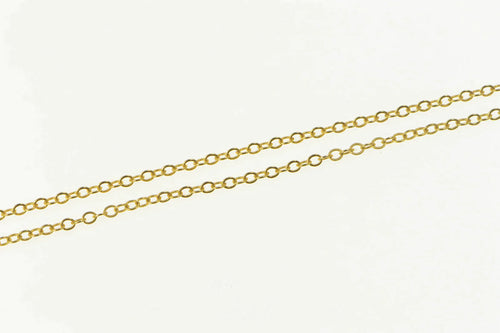 14K 1.75mm Cable Link Classic Oval Chain Necklace 15.75