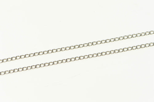 Sterling Silver 1.4mm Cable Chain Classic Link Necklace 16