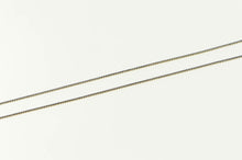 Load image into Gallery viewer, 10K 0.5mm Square Link Simple Classic Box Necklace 17.75&quot; White Gold