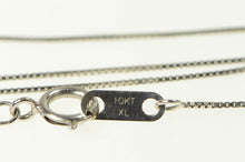 Load image into Gallery viewer, 10K 0.5mm Square Link Simple Classic Box Necklace 17.75&quot; White Gold