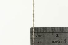 Load image into Gallery viewer, 10K 0.5mm Square Link Simple Classic Box Necklace 17.75&quot; White Gold
