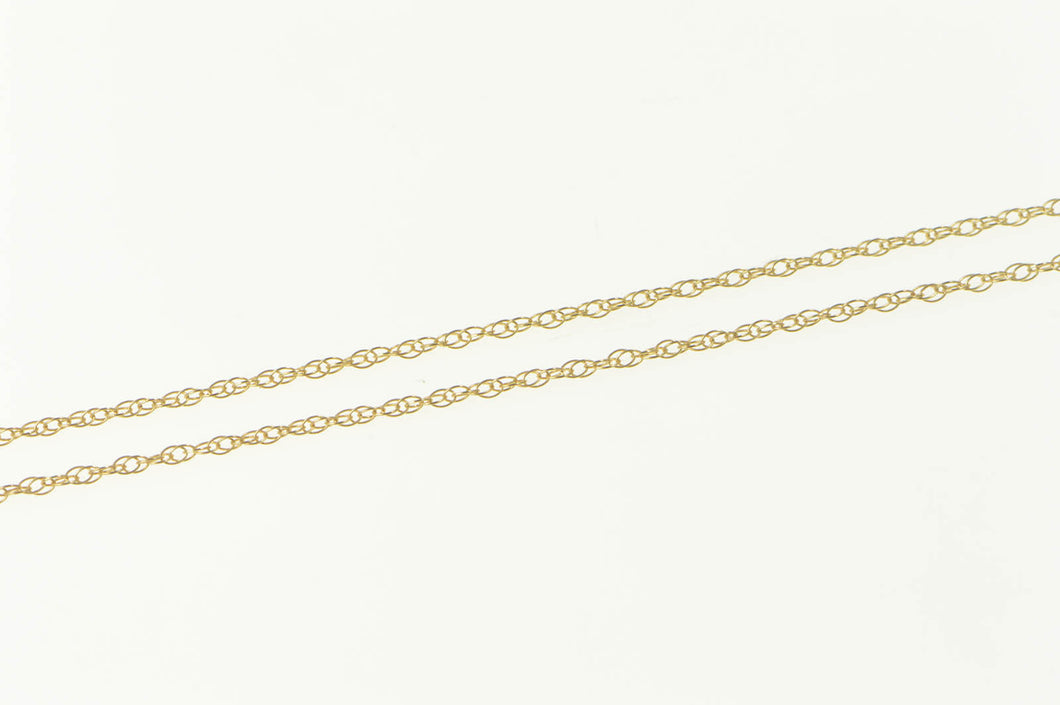 14K 1.0mm Rolling Cable Twist Spiral Chain Necklace 17.75