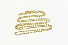 Load image into Gallery viewer, 14K 1.5mm Cable Chain Classic Simple Oval Link Necklace 18.75&quot; Yellow Gold