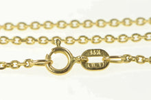 Load image into Gallery viewer, 14K 1.5mm Cable Chain Classic Simple Oval Link Necklace 18.75&quot; Yellow Gold