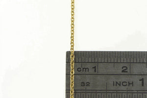14K 1.5mm Cable Chain Classic Simple Oval Link Necklace 18.75" Yellow Gold