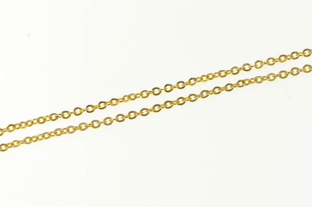 Gold Filled 1.5mm Round Cable Link Classic Chain Necklace 18.25