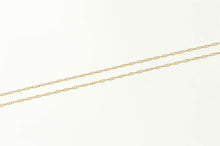 Load image into Gallery viewer, 14K 0.6mm Rolling Cable Twist Spiral Chain Link Necklace 17&quot; Yellow Gold