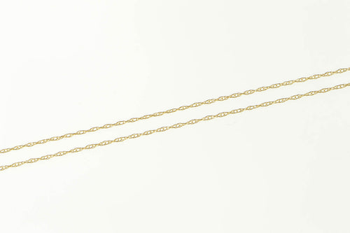 14K 0.6mm Rolling Cable Twist Spiral Chain Link Necklace 17