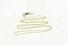 Load image into Gallery viewer, 14K 0.6mm Rolling Cable Twist Spiral Chain Link Necklace 17&quot; Yellow Gold