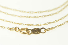 Load image into Gallery viewer, 14K 0.6mm Rolling Cable Twist Spiral Chain Link Necklace 17&quot; Yellow Gold