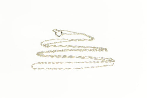 14K 1.2mm Cable Round Link Fancy Chain Necklace 17.75
