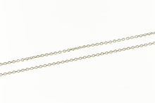 Load image into Gallery viewer, 14K 1.2mm Cable Round Link Fancy Chain Necklace 17.75&quot; White Gold