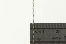 Load image into Gallery viewer, 14K 1.2mm Cable Round Link Fancy Chain Necklace 17.75&quot; White Gold