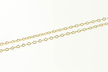 Load image into Gallery viewer, 14K 1.4mm Oval Chain Cable Link Classic Necklace 16&quot; Yellow Gold