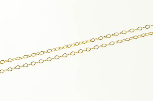 14K 1.4mm Oval Chain Cable Link Classic Necklace 16
