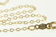 Load image into Gallery viewer, 14K 1.4mm Oval Chain Cable Link Classic Necklace 16&quot; Yellow Gold