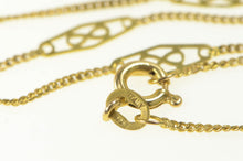Load image into Gallery viewer, 14K Infinity Filigree Link Curb Chain Link Necklace 18.25&quot; Yellow Gold