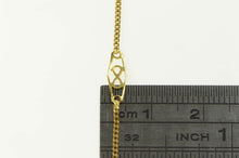 Load image into Gallery viewer, 14K Infinity Filigree Link Curb Chain Link Necklace 18.25&quot; Yellow Gold