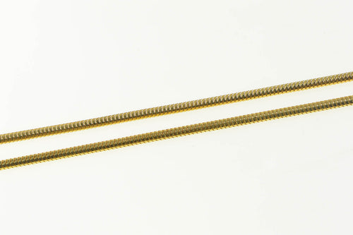 14K 1.5mm Snake Link Classic Round Chain Necklace 20