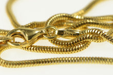 Load image into Gallery viewer, 14K 1.5mm Snake Link Classic Round Chain Necklace 20&quot; Yellow Gold