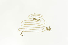 Load image into Gallery viewer, 14K LM Monogram Initial Name Chain Link Necklace 15.5&quot; Yellow Gold