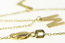 Load image into Gallery viewer, 14K LM Monogram Initial Name Chain Link Necklace 15.5&quot; Yellow Gold